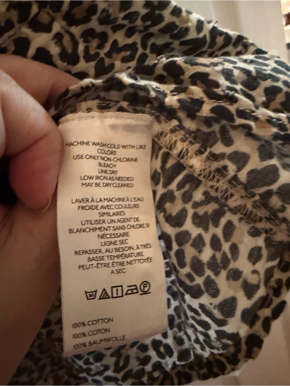 Pilcro Leopard Print Peasant Blouse PTP 24.5 - Picture 4 of 7